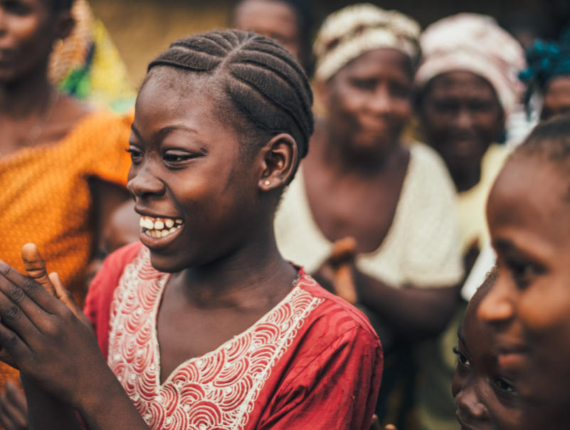 Girls participating in a community program